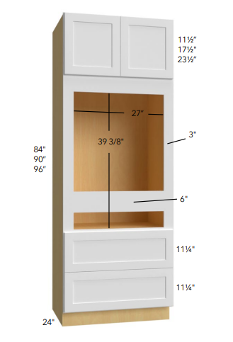 OVEN CABINET COMBO WITH 2 DRAWERS - Luna Dove