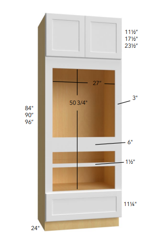 OVEN CABINET DOUBLE WITH 1 DRAWER - Luna Dove