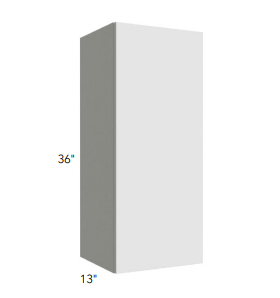 36" HIGH WALL CABINETS- SINGLE DOOR - Bianco Matte