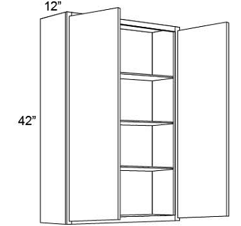 42" HIGH WALL CABINETS- DOUBLE DOOR Fabuwood Discovery Frost
