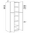 TALL PANTRY - DOUBLE DOOR Shaker White