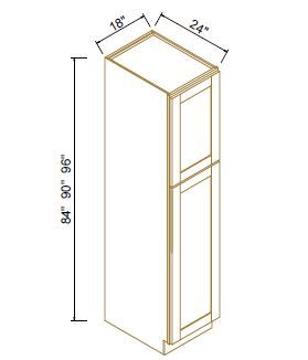 TALL PANTRY - SINGLE DOOR - Escada White